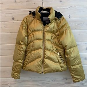 nike gold puffer jacket